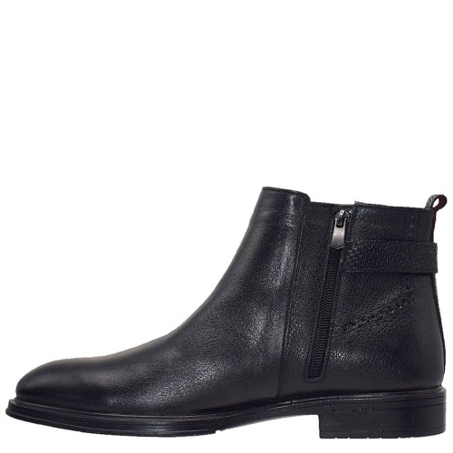 A6639B  Ανδρικό  Δερμάτινο  Μποτάκι  GALE Μαύρο