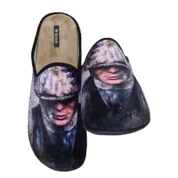 A6660B Ανδρική Παντόφλα FAME Peaky Blinders Μαύρο