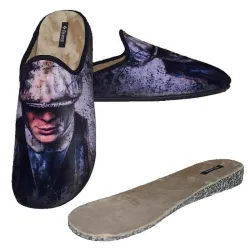 A6660B Ανδρική Παντόφλα FAME Peaky Blinders Μαύρο