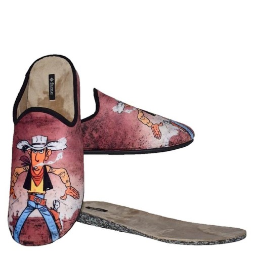 A6661BR Men's Slippers FAME Lucky Luke Brown A6661BR Men's Slippers FAME Lucky Luke Brown