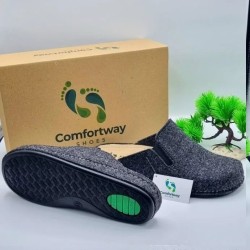 A6662B COMFORTWAY Anatomical Slippers Black