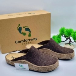 A6685BR COMFORTWAY Anatomical Slippers Brown