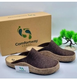 A6685BR Ανατομική Παντόφλα COMFORTWAY Καφέ A6685BR Ανατομική Παντόφλα COMFORTWAY Καφέ