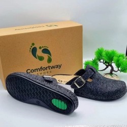 A6687B COMFORTWAY Anatomical Slippers Black
