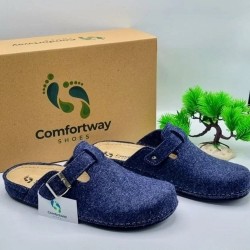 A6687BL COMFORTWAY Anatomical Slippers Blue