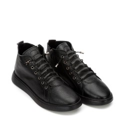 A6695B Men's Leather Anatomic Boots AEROSTEP Black