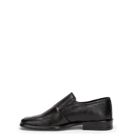 A6701B Ανδρικό Δερμάτινο Σκαρπίνι Μαύρο