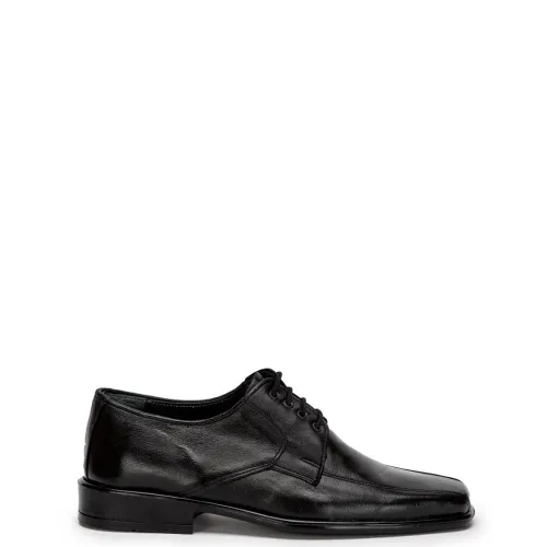 A6702B Men's Leather Dress Shoes Black