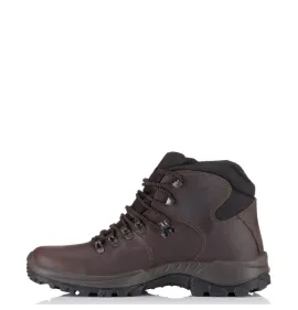 A6708BR Ορειβατικό Δερμάτινο Μποτάκι Καφέ