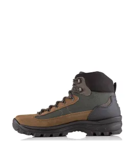 A6709BR Ορειβατικό Δερμάτινο Μποτάκι Καφέ