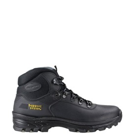 A6711B Ορειβατικό Δερμάτινο Μποτάκι Μαύρο