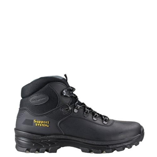 A6711B Ορειβατικό Δερμάτινο Μποτάκι Μαύρο