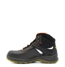 A6712B Ορειβατικό Δερμάτινο Μποτάκι Μαύρο