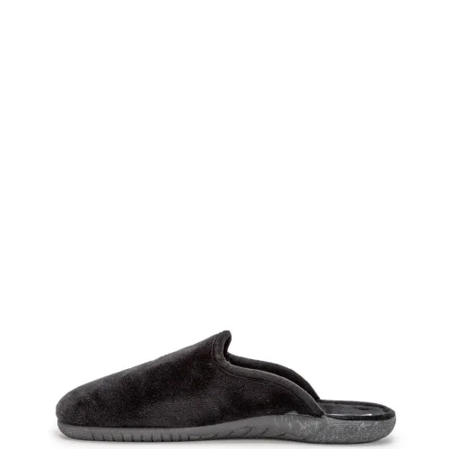 A6756B Men's Slippers ADAM'S SHOES Black