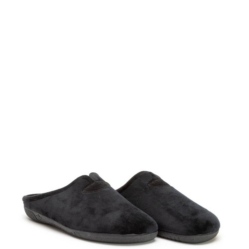 A6783B Ανδρική Χειμερινή Παντόφλα ADAM'S SHOES Μαύρο