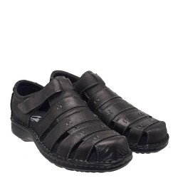 A738B Men's Leather Shoe Sandal GALE Black 