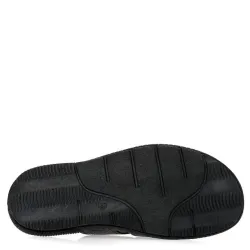 A753B Ανδρική Δερμάτινη Ανατομική Παντόφλα GALE Μαύρο