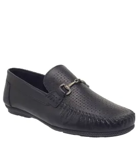 A783B  Men's Leather Moccasins GALE Black