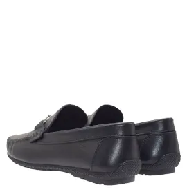 A783B  Men's Leather Moccasins GALE Black