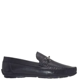 A783B  Men's Leather Moccasins GALE Black