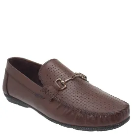 A783BR Men's Leather Moccasins GALE Brown