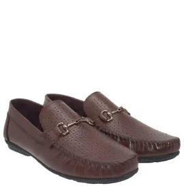 A783BR Men's Leather Moccasins GALE Brown