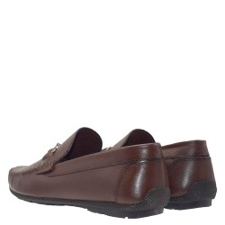 A783BR Men's Leather Moccasins GALE Brown