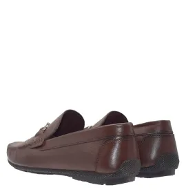 A783BR Men's Leather Moccasins GALE Brown