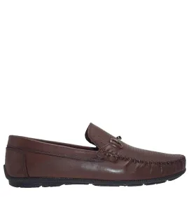 A783BR Men's Leather Moccasins GALE Brown
