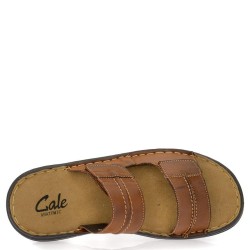 A785T Men's Leather Anatomical Slippers GALE Tan