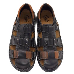 A796B Men's Leather Shoe Sandal GALE Black
