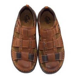 A796T Men's Leather Shoe Sandal GALE Tan