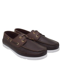 A797BR Ανδρικό Δερμάτινο Loafers GALE Kαφέ