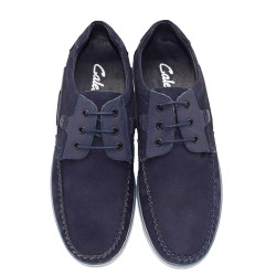A800BL Men's Leather Loafers GALE Blue