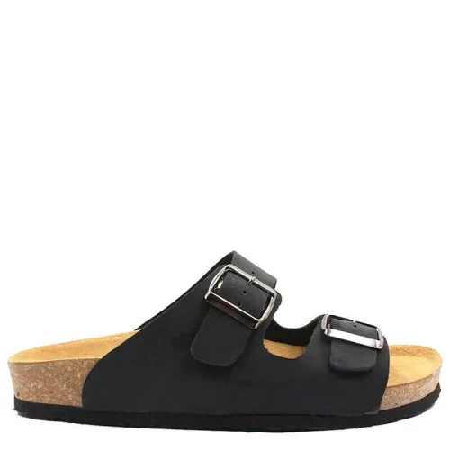 A819B Ανδρική Ανατομική Παντόφλα VESNA Μαύρο