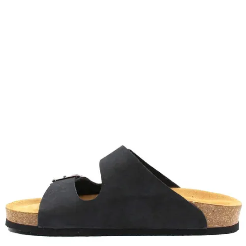 A819B Ανδρική Ανατομική Παντόφλα VESNA Μαύρο