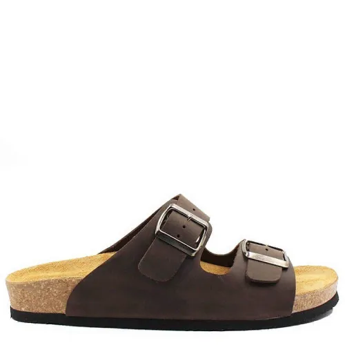 A819BR Ανδρική Ανατομική Παντόφλα VESNA Καφέ