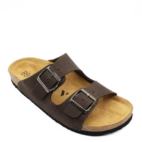 A819BR Ανδρική Ανατομική Παντόφλα VESNA Καφέ