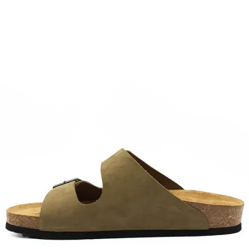 A819OL Ανδρική Ανατομική Παντόφλα VESNA Λαδί