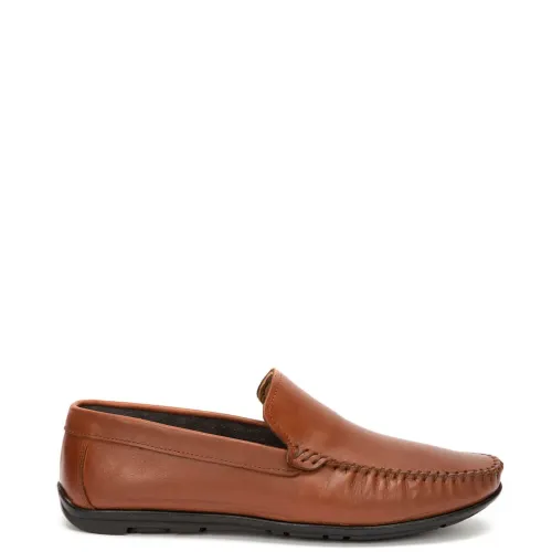 A831T Ανδρικό Δερμάτινο Μοκασίνι GALE Ταμπά