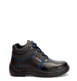 A861B Εργατικό Δερμάτινο Μποτάκι Με Σίδερο Στη Μύτη Μαύρο