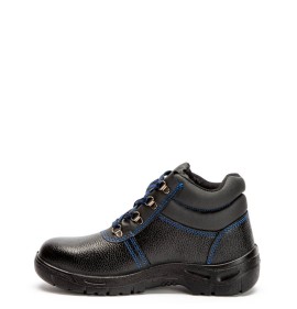 A861B Εργατικό Δερμάτινο Μποτάκι Με Σίδερο Στη Μύτη Μαύρο