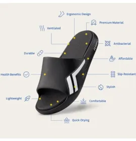 A887B Men's Flip Flop LUOFU Black