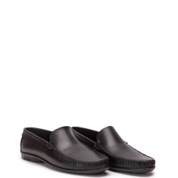 A897B Ανδρικό Δερμάτινο Μοκασίνι AEROSTEP Μαύρο