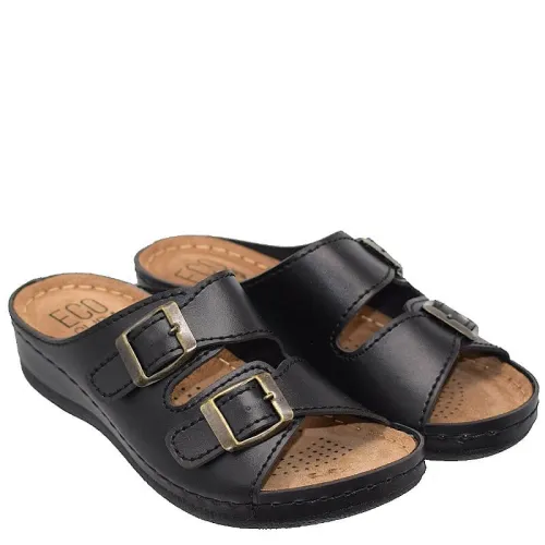 G1416B Γυναικεία Ανατομική Παντόφλα ECO Μαύρο G1416B Γυναικεία Ανατομική Παντόφλα ECO Μαύρο