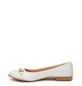 G1494W Γυναικεία Μπαλαρίνα Υπερμεγέθης Blondie Λευκό