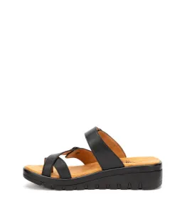 G1531B Γυναικεία Ανατομική Παντόφλα SIRENA Μαύρο