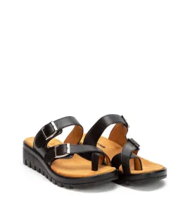 G1531B Γυναικεία Ανατομική Παντόφλα SIRENA Μαύρο