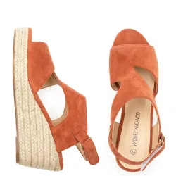 G1540T Women's Oversized Sandal ANDRES MACHADO Maroon