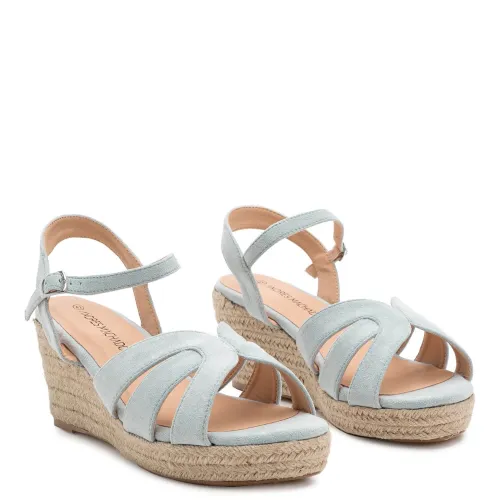 G1542LB Women's Oversized Sandal ANDRES MACHADO Light Blue